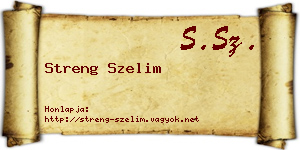 Streng Szelim névjegykártya